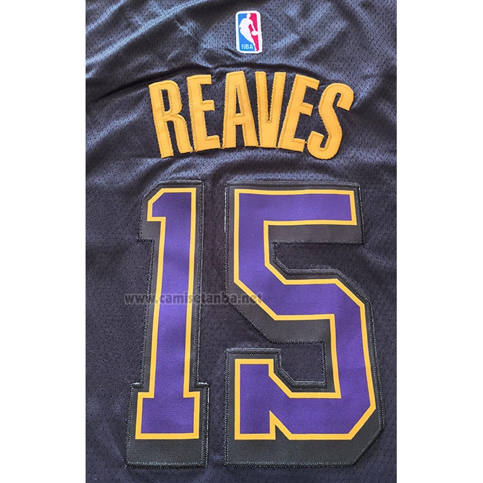 Camiseta Los Angeles Lakers Austin Reaves #15 Ciudad 2024-25 Violeta